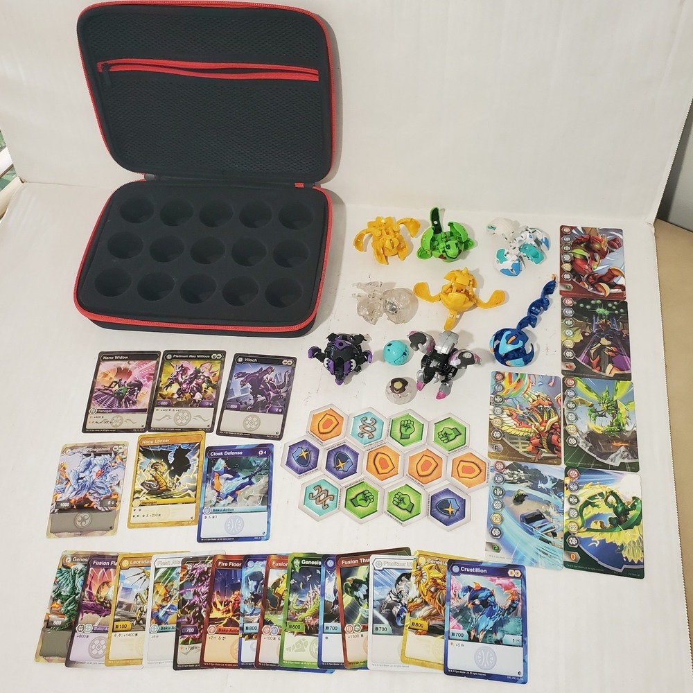 Bakugan Battle Brawlers Figures Geogan Rising Balls BakuCore Mixed Lot W/ Case